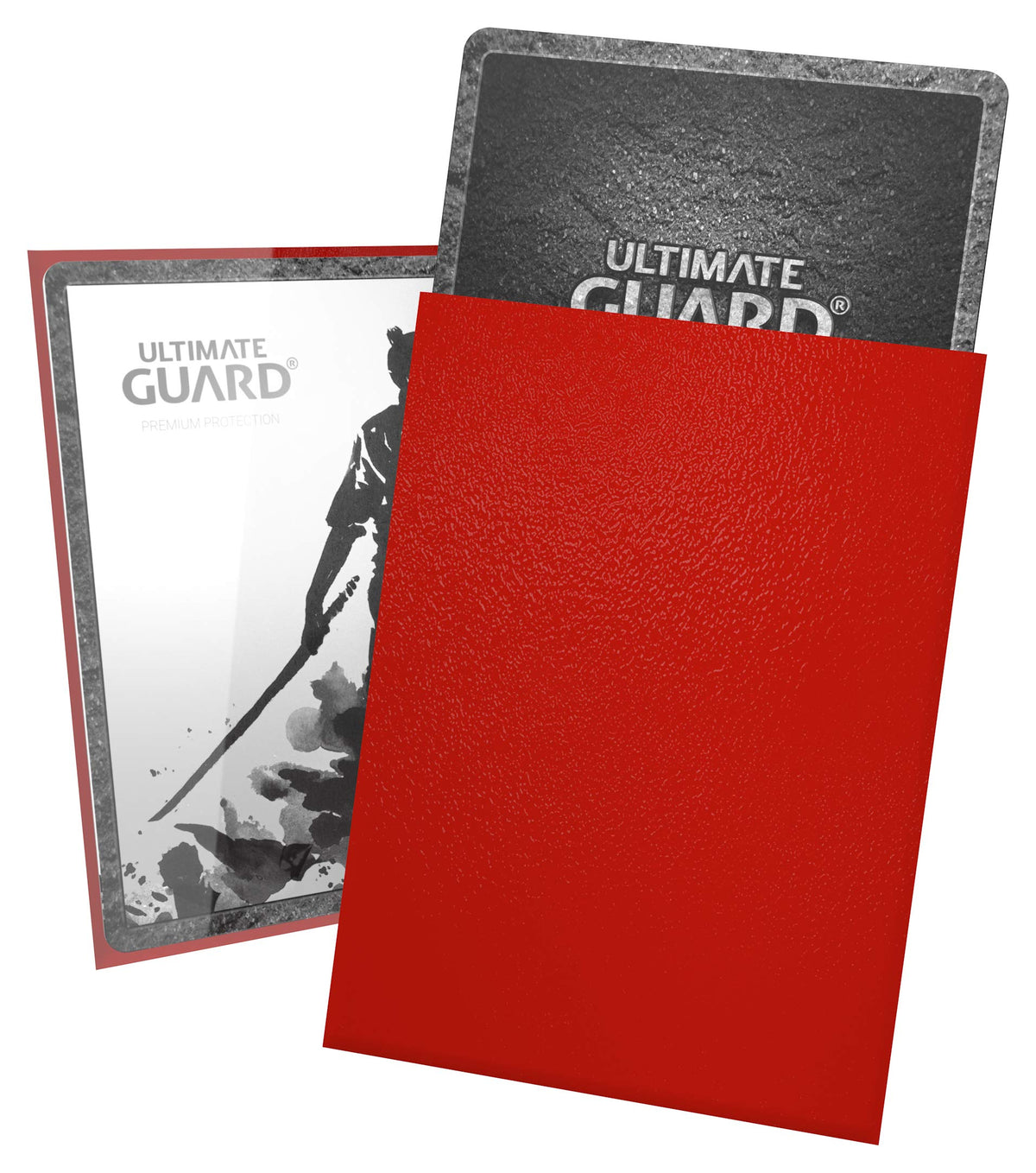 Ultimate Guard Katana Card Sleeves: 100 Standard Size TCG Sleeves, 66 x 91mm, Red Back, Tournament Quality, No PVC & Acid-Free, High Clarity