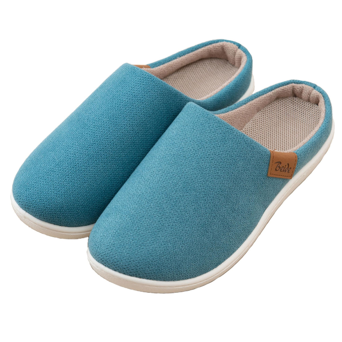 Senko Beide3 Biedesley Indoor and Indoor Slippers, Compatible Size: (L) Approx. 9.3-9.6 inches (23.5-24.5 cm), Turquoise Blue 28591