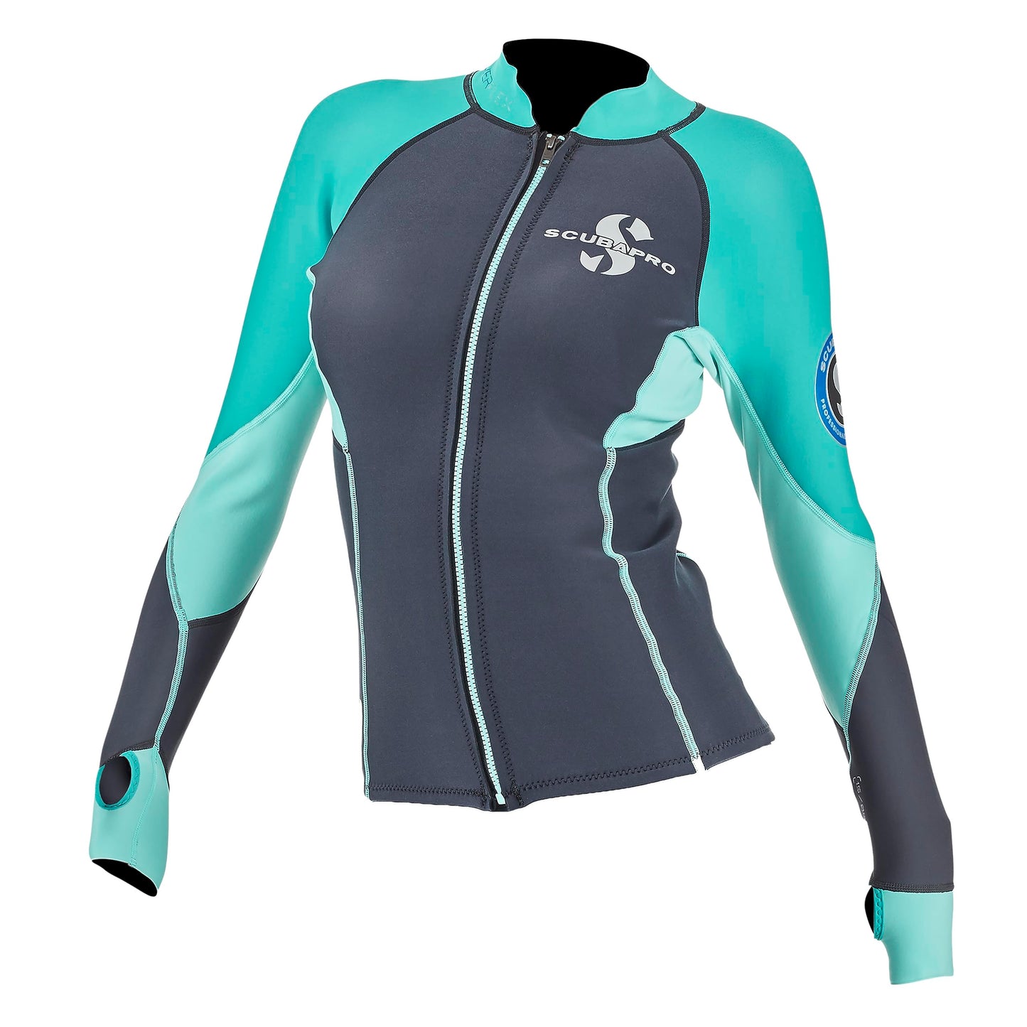 SCUBAPRO Women's Everflex 1.5 Long-Sleeve Top, X-Small, Caribbean