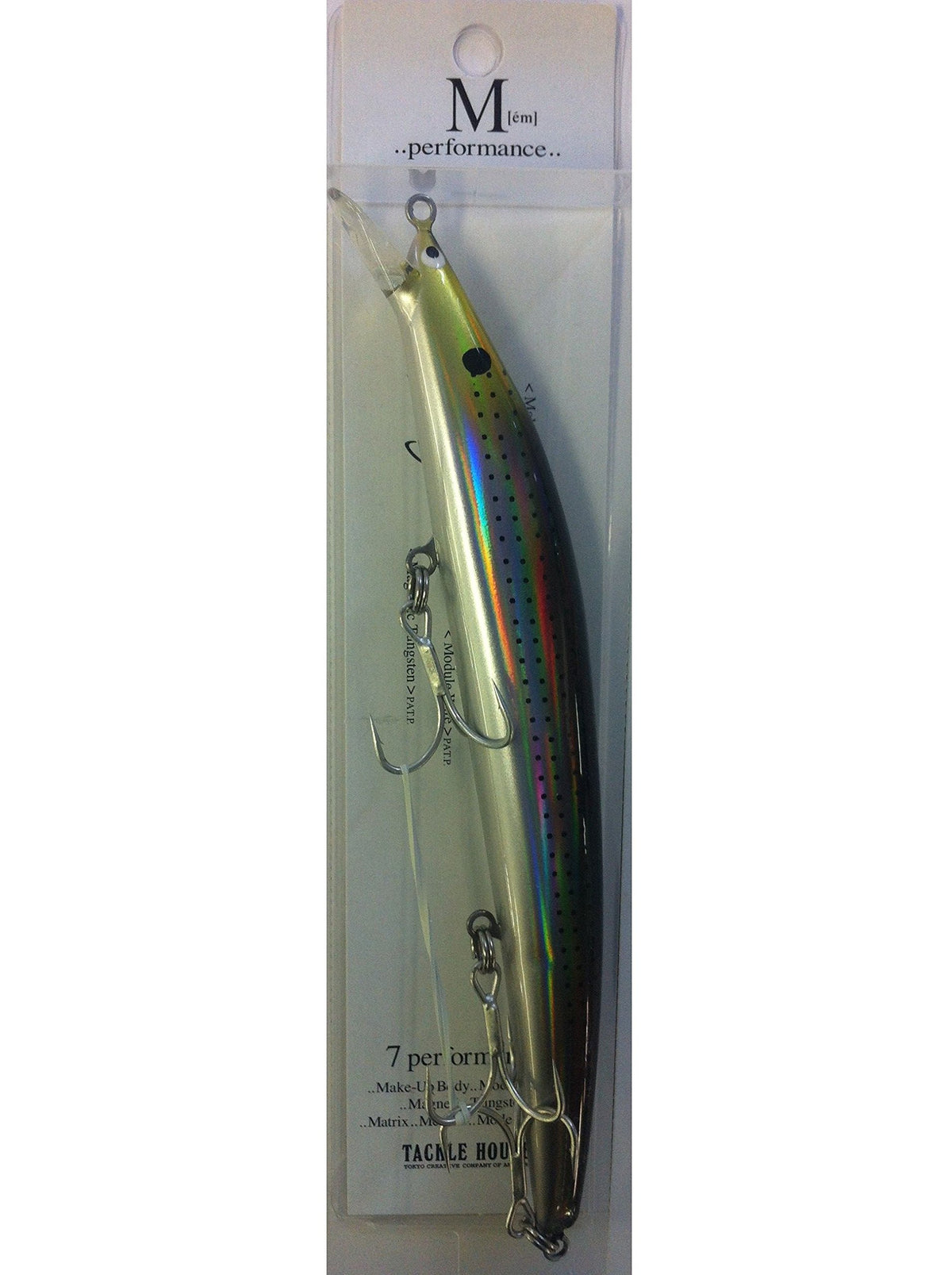 TackleHouse, M168 Minnow, 6.6 inches (168 mm), 1.0 oz (27 g), Konoshiro #108 Lure