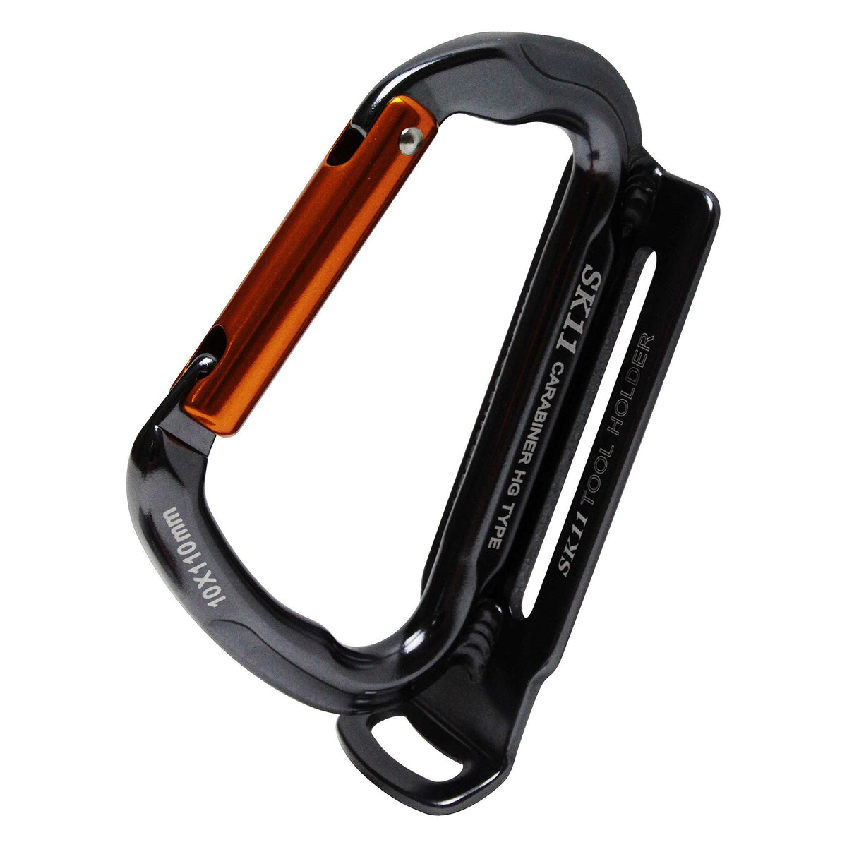 SK11 SAC-TFA Aluminum Tool Hook HG Aluminum Forged Extra Thick Carabiner, Black, 0.4 x 4.3 inches (10 x 110 mm)