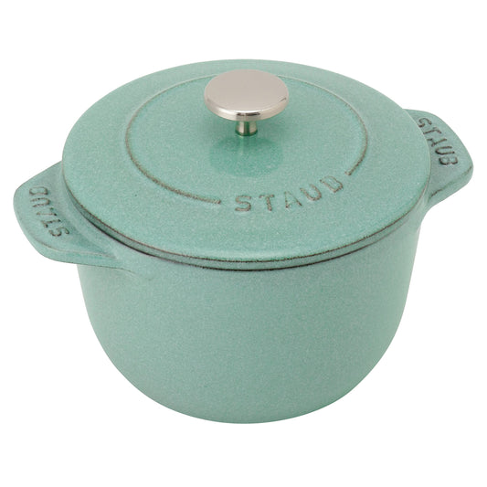staub La Cocotte de GOHAN 40508-417 La Cocotte de Gohan Sage Green S 40508-417 Rice Pot, 1 Piece of Rice Cooker, Cast Iron Pot, Rice Cooker with Serial Number