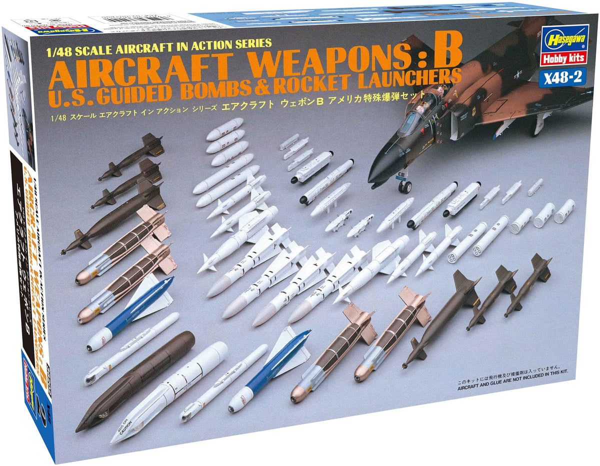 Hasegawa 1/48 Aircraft Weapons B American Special Bomb Set Plastic Model X48-2