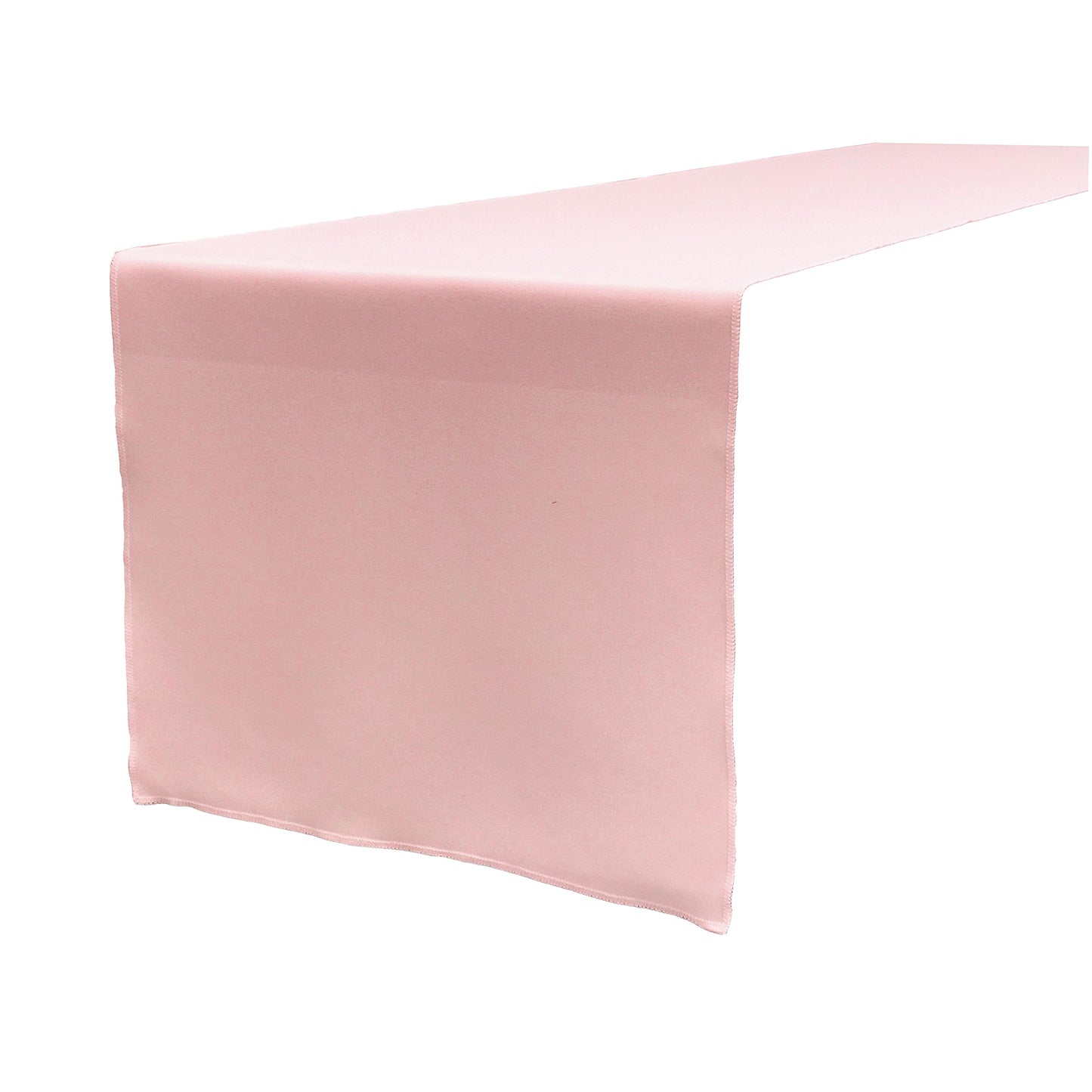 LA Linen Polyester Poplin Table Runner 14 by 108-Inch, Light Pink