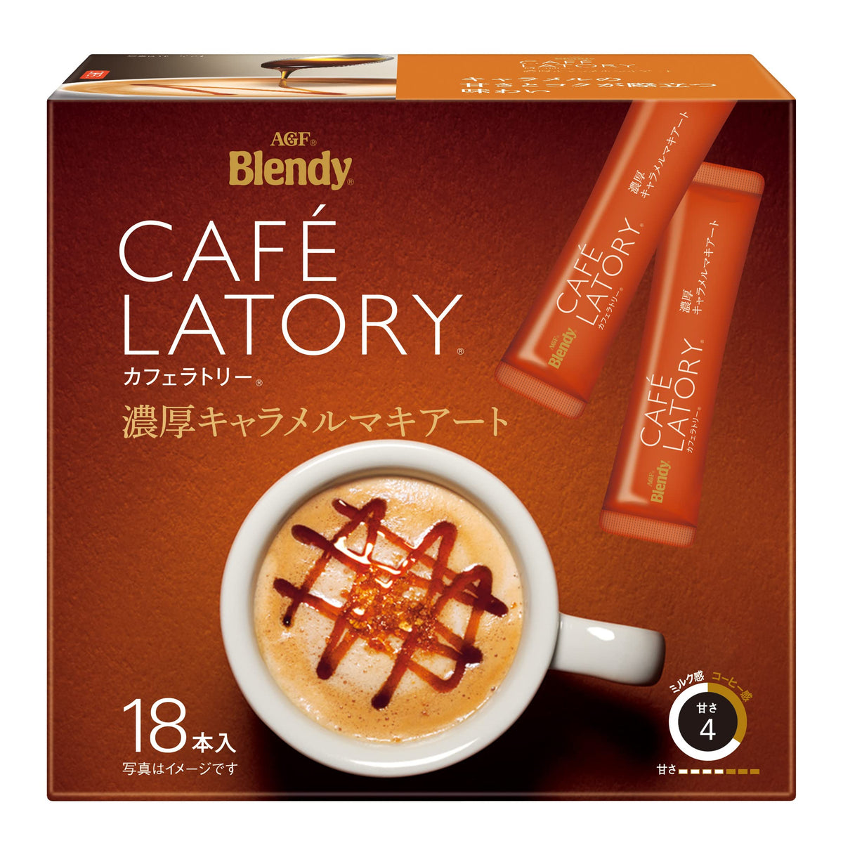 AGF Blendy Cafe Ratory Thick Caramel Macchiato 18 Bottles x 3 Boxes - Tokyo Sakura Mall