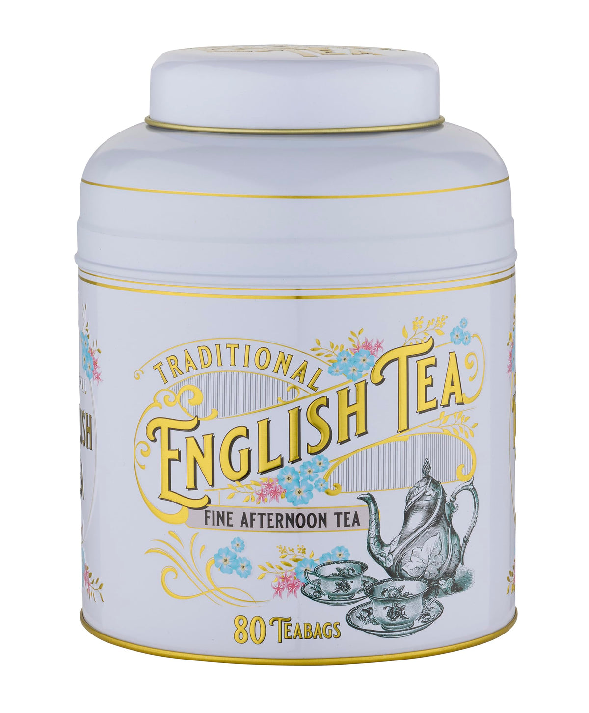 New English Teas, Ivory Vintage Victorian Caddy, with 80 Tea bags