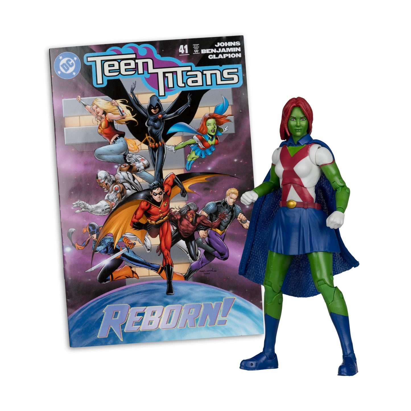 DC Direct Page Punchers Teen Titans 7" Fig. - Miss Martian #41 Red Platinum