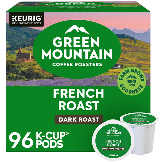 Green Mountain Coffee Roasters French Roast, Single-Serve Keurig K-Cup Pods, Dark Roast Coffee Pods, 96 Count