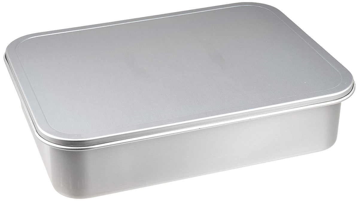 アカオアルミ株式会社 Aluminum Lid, Large, Silver, Square, Snap Closure, Made in Japan
