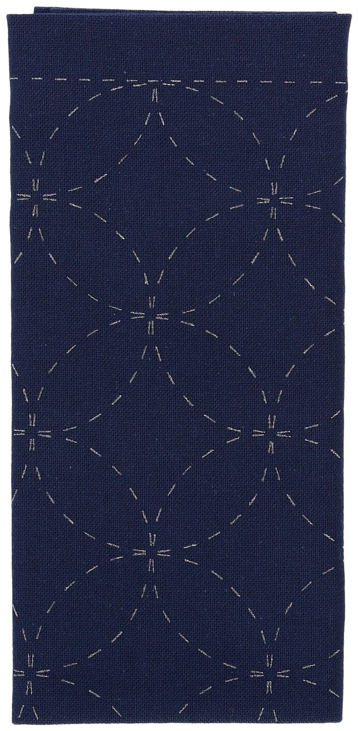 Olympus Sashiko Sampler Traditional Shippo Tsunagi, Blue