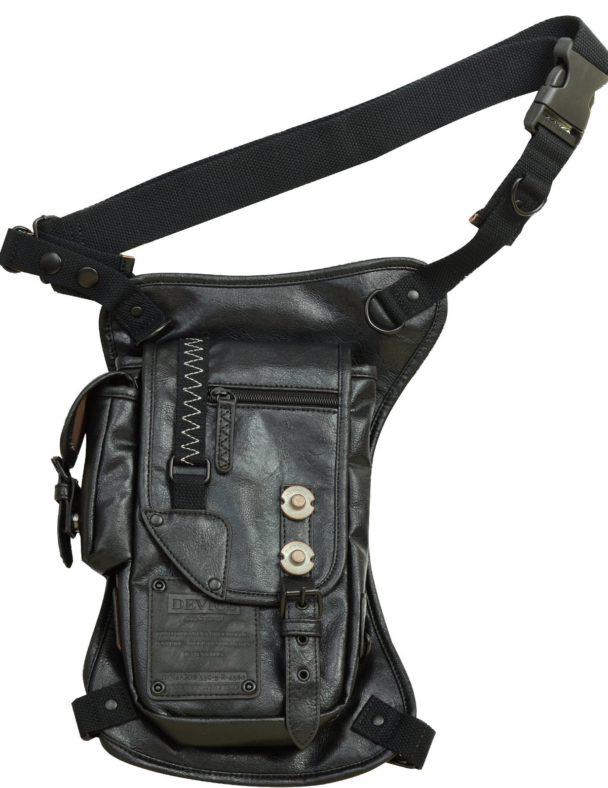 DEVICE(デバイス) Men's Shoulder, Waist Bag, 2-Way Leg, Black (Black 19-3911tcx)