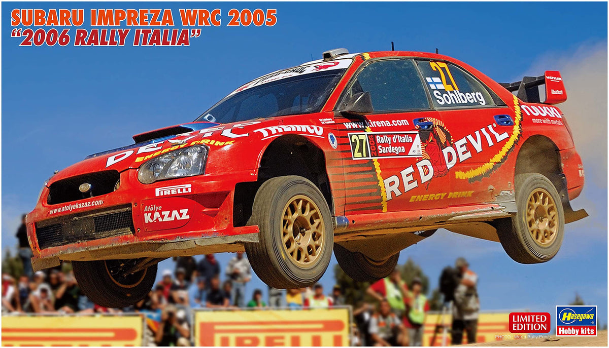 Hasegawa 20614 1/24 Subaru Impreza WRC 2005 (2006 Rally Italy) Plastic Model