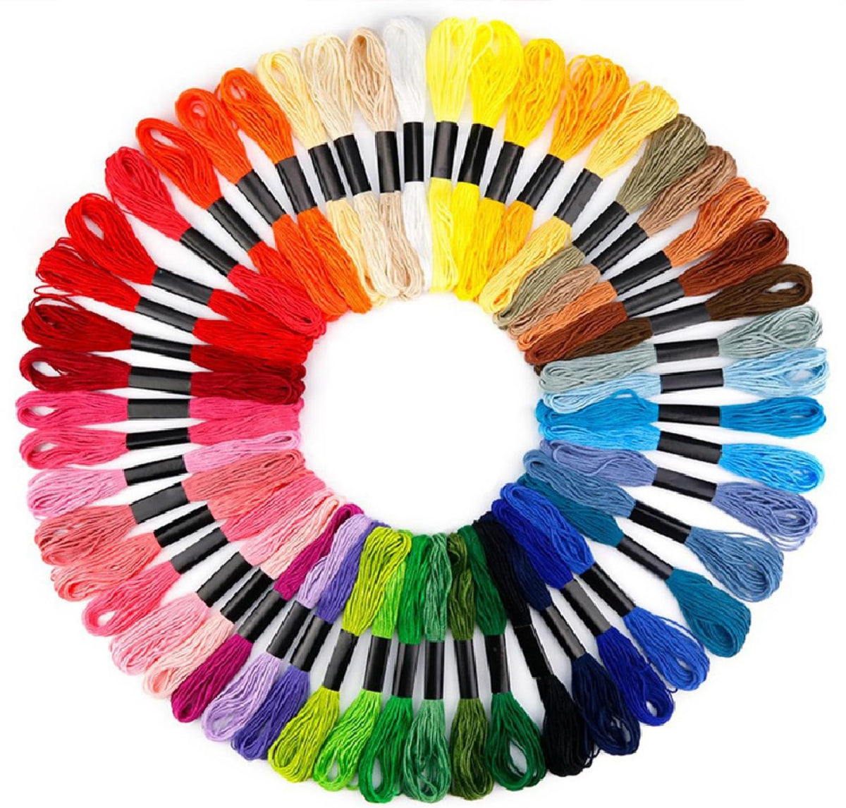Yakunitatsu 50 Colors x 50 Bundles Embroidery Thread, Colorful, Sewing Thread, Crafting Thread, Embroidery Thread, Beginners, High Mass, Colorful Sewing Thread, Cross Stitching, Embroidery Set, Misanga