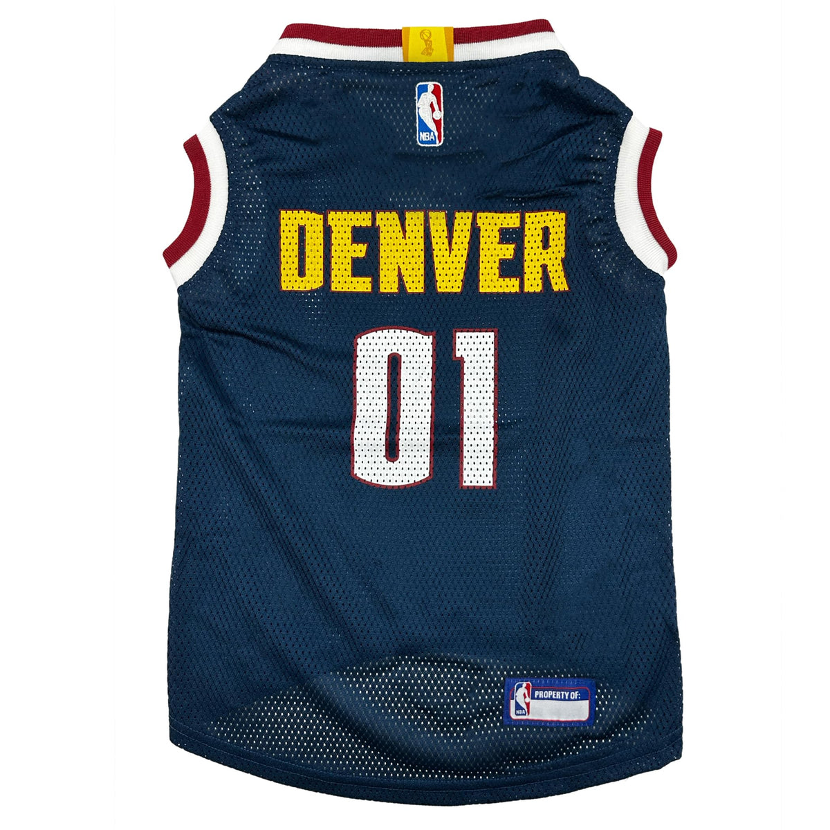 Pets First NBA Denver Nuggets Dog Jersey, Medium- Tank Top Basketball Pet Jersey
