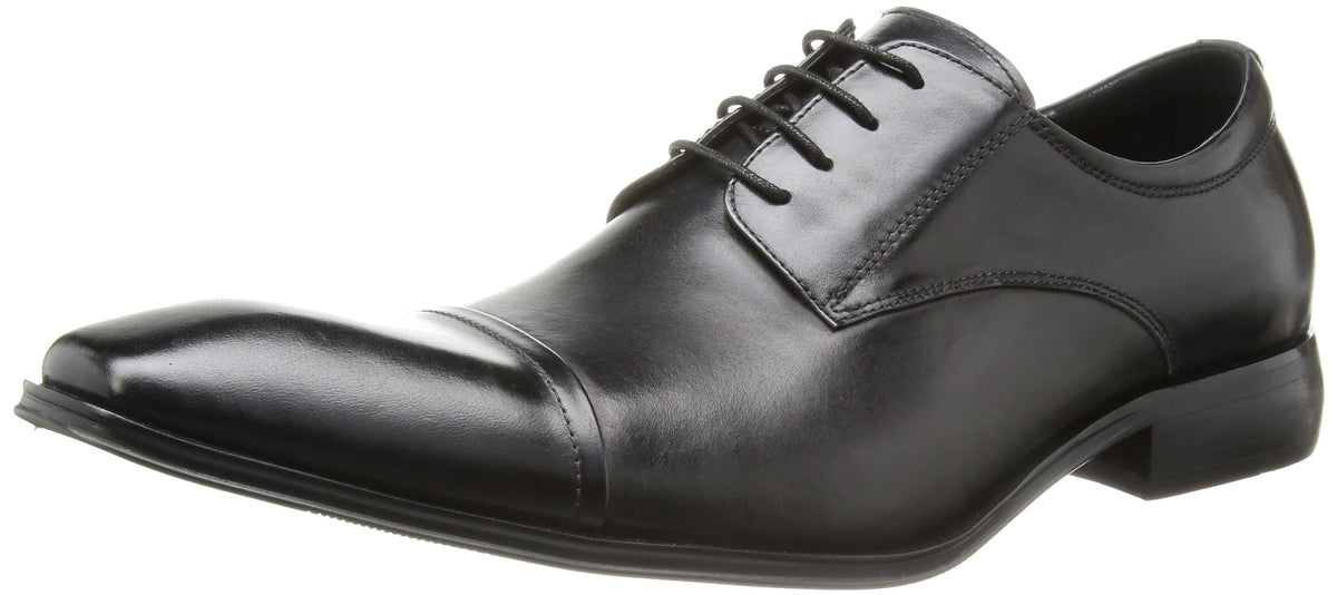 Lucius Leather Men's Oxford Straight Tip Shoes Lace-up Shoes Square Toe Dress Shoes Low-Top Sneaker Black,41 EU (US Men's 8.5 M)