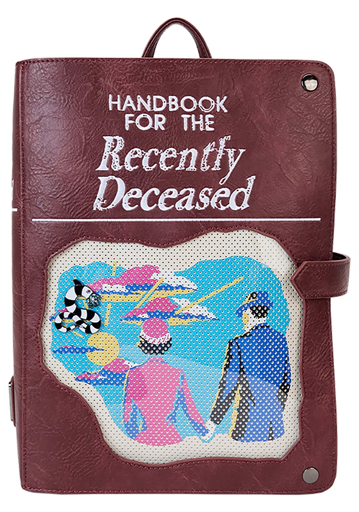 Loungefly Beetlejuice Handbook For The Recently Deceased Pin Trader Backpack