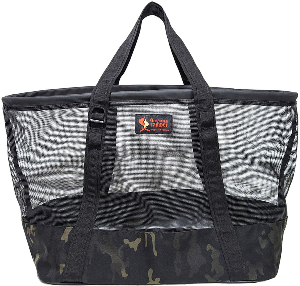 Oregonian Camper Tote Bag, Camping Creel, Black Camo