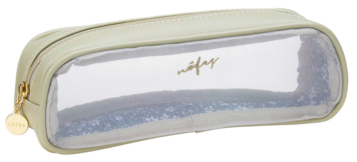 レイメイ藤井 Raymay Fujii Nofesu Pen Case, Mesh Pen Case, Pale Olive FY1117M