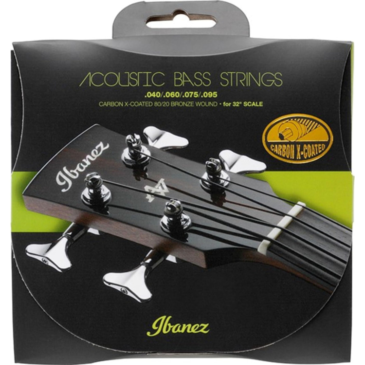 Ibanez Carbon Coated Strings for 32 Inch Scale Acoustic Bass-040-095 80/20 Bronze (IABS4XC32)