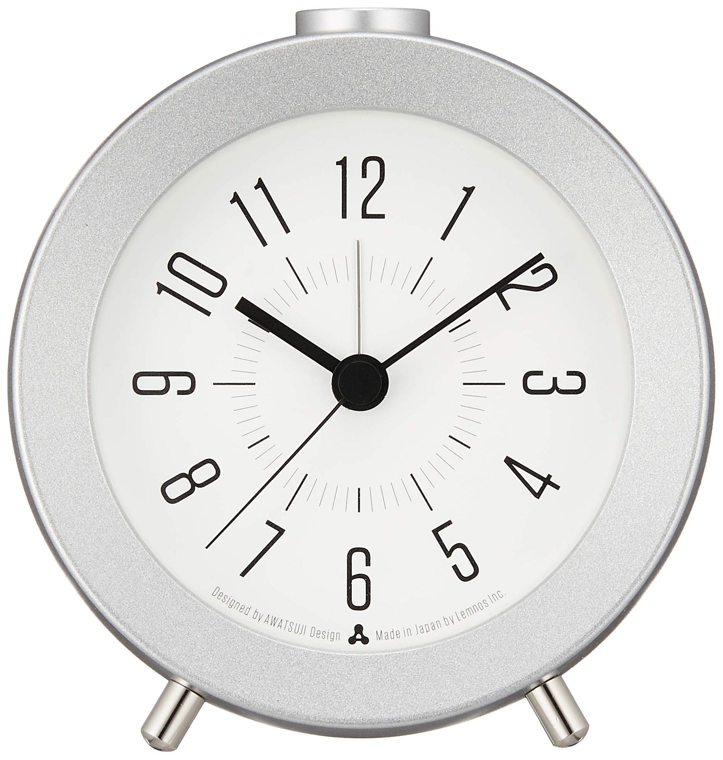 Lemnos Alarm Clock Analog Gigi Alarm Jiji Alarm Silver AWA13-04 SL Lemnos w100 x H107 x D58 mm