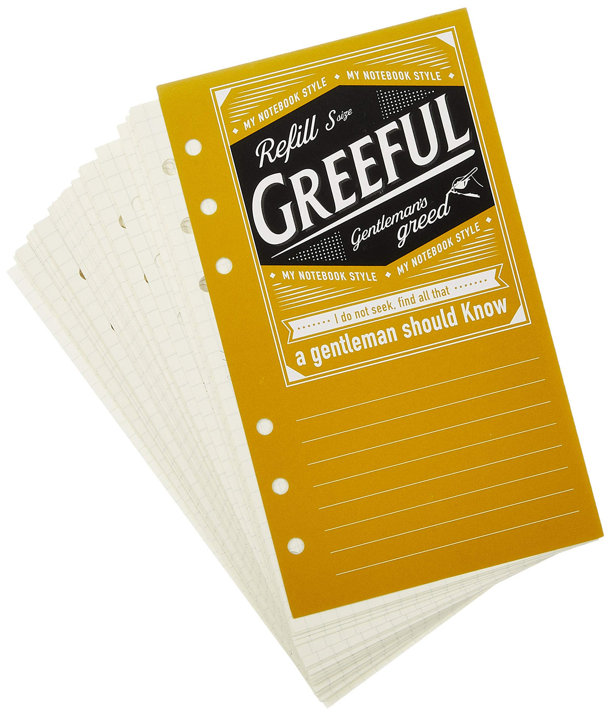 Greeful 642154 Personal Organizer Refill, S, Grid Ruled