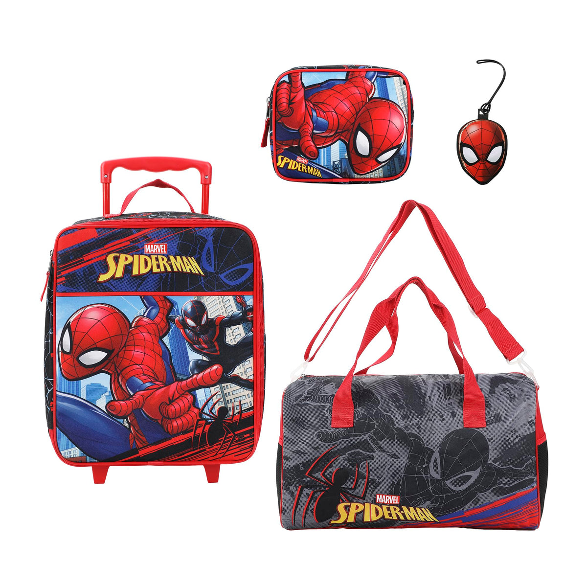 Bioworld Spider-Man & Miles Morales 4-Piece Youth Travel Set