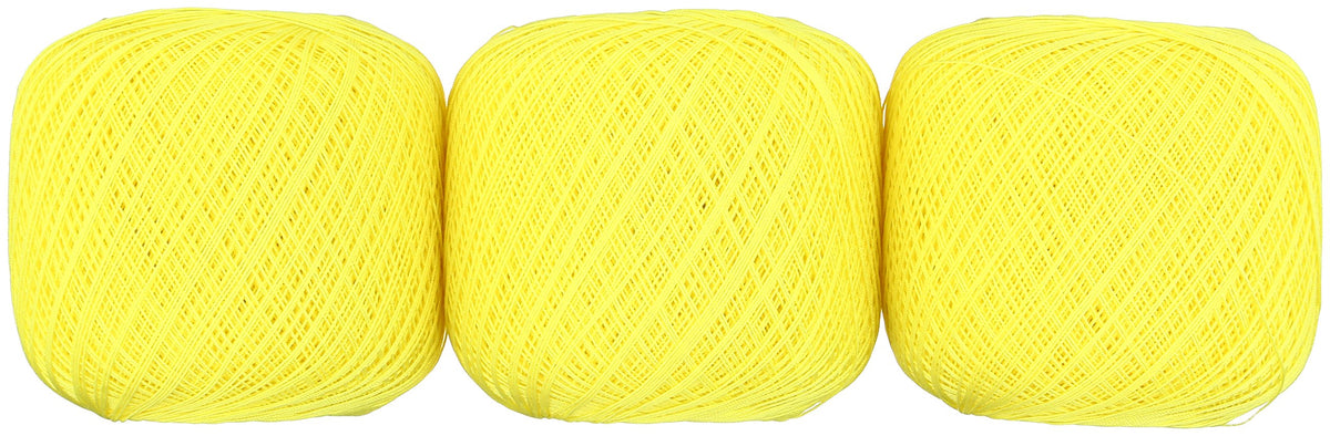 Olympus Thread Gold Tag Lace Thread #40 Col.541 Yellow, 1.8 oz (50 g), Approx. 175.6 ft (445 m), 3 Ball Set