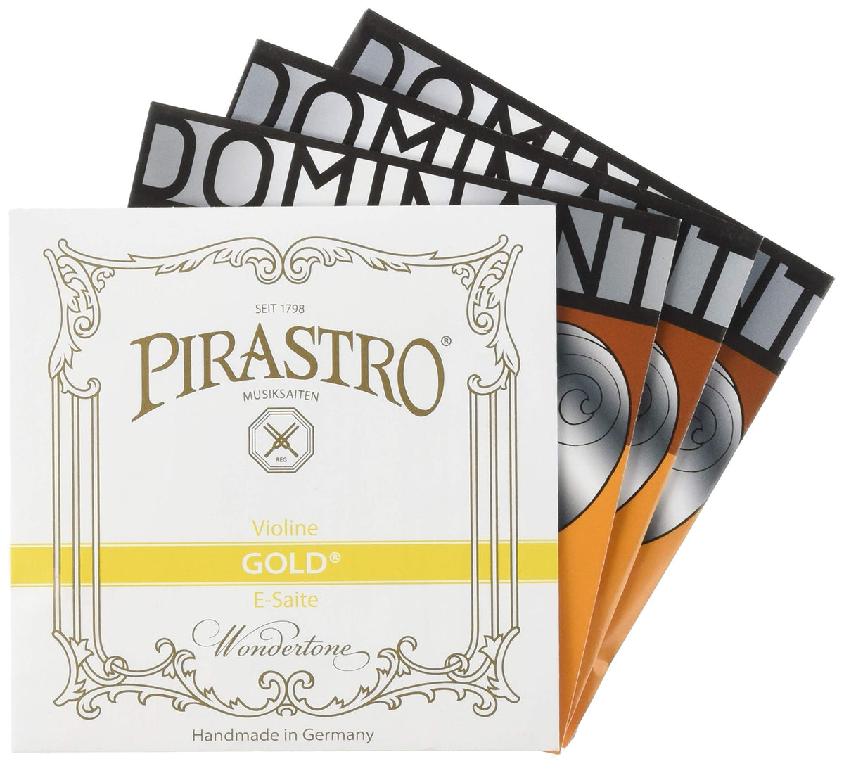 Violin Strings 4/4 Set (E: Gold A. D. G Dominant)