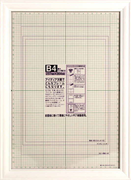 イワタ Iwata MS-39WH-B4 Picture Frame, Multi Frame, B4, Wood, White