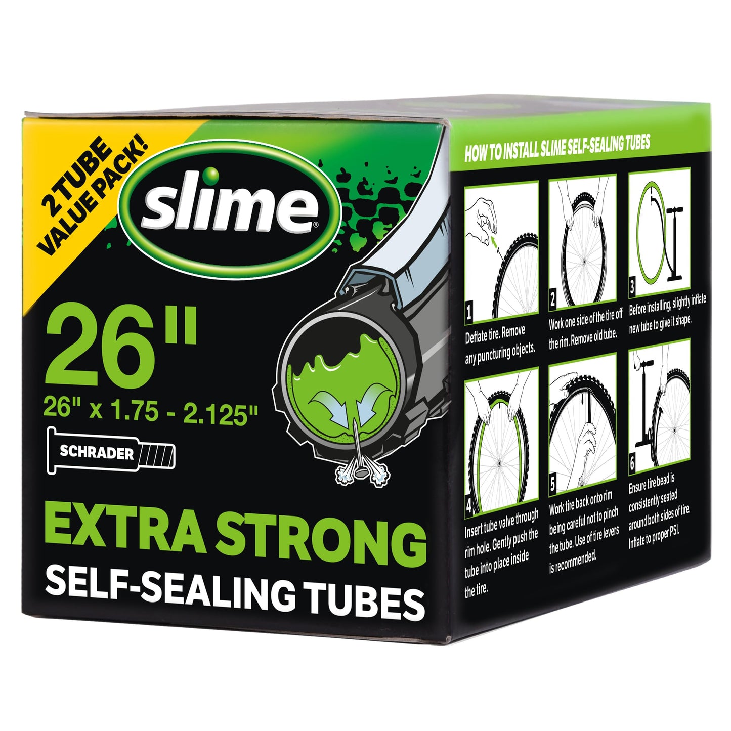 Slime Extra Stong Self-Sealing Tube 26" x 1.75-2.125" Schrader