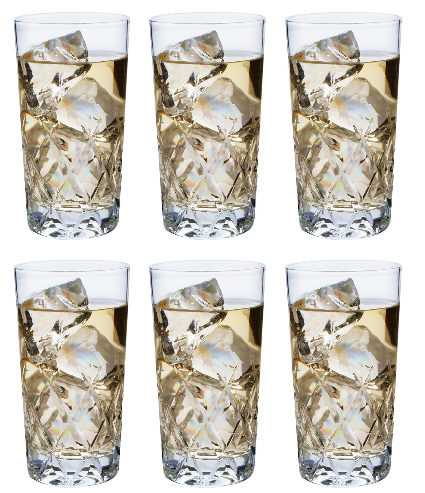 東洋佐々木ガラス Toyo Sasaki Glass Tumbler Glasses, Regina, 8.5 fl oz (245 ml), Set of 6, 8 oz, HS Break-Resistant, Made in Japan, Dishwasher Safe, Cup, Beer Glass, Highball Glass, T-21103HS-E107