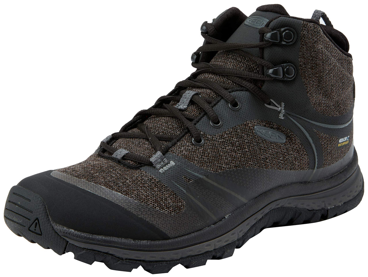KEEN Women's Terradora MID WP Boot, Raven/Gargoyle, 6 M US