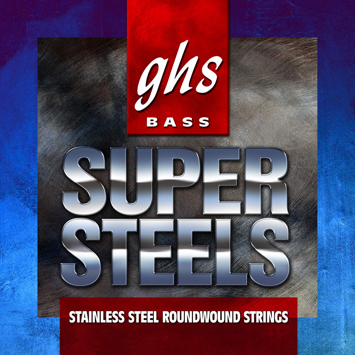 GHS Strings 5ML-STB Super Steels Stainless Steel Bass Guitar Strings, Medium Light, 44-121