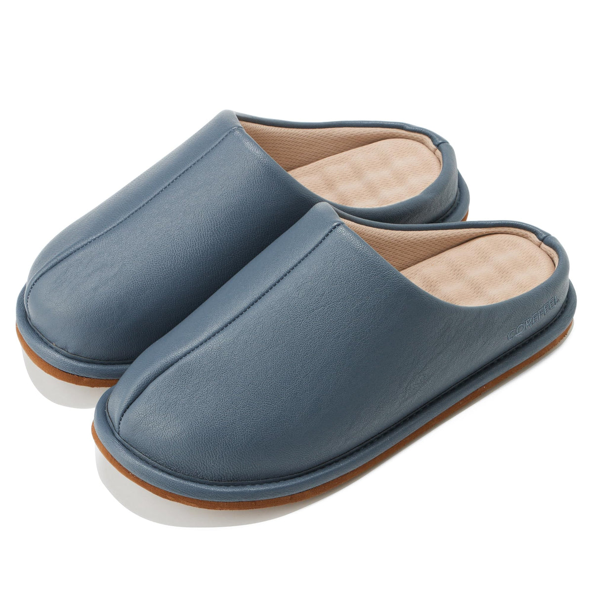 ニッポンスリッパ Women's Casual Slipper, Multicolor (Blue/Gray), 24.0 cm