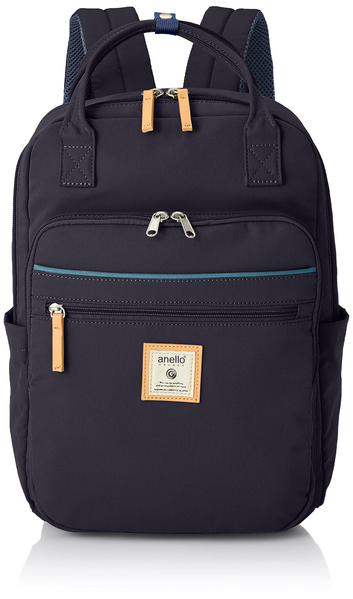 Anello Grande GTM0331 Square Backpack, A4, PC Storage, 10 Pockets, nvy, One Size