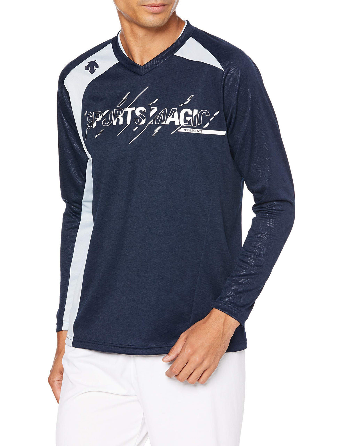 Descente Long Sleeve Practice Shirt - Long Sleeve T-Shirt navy/white
