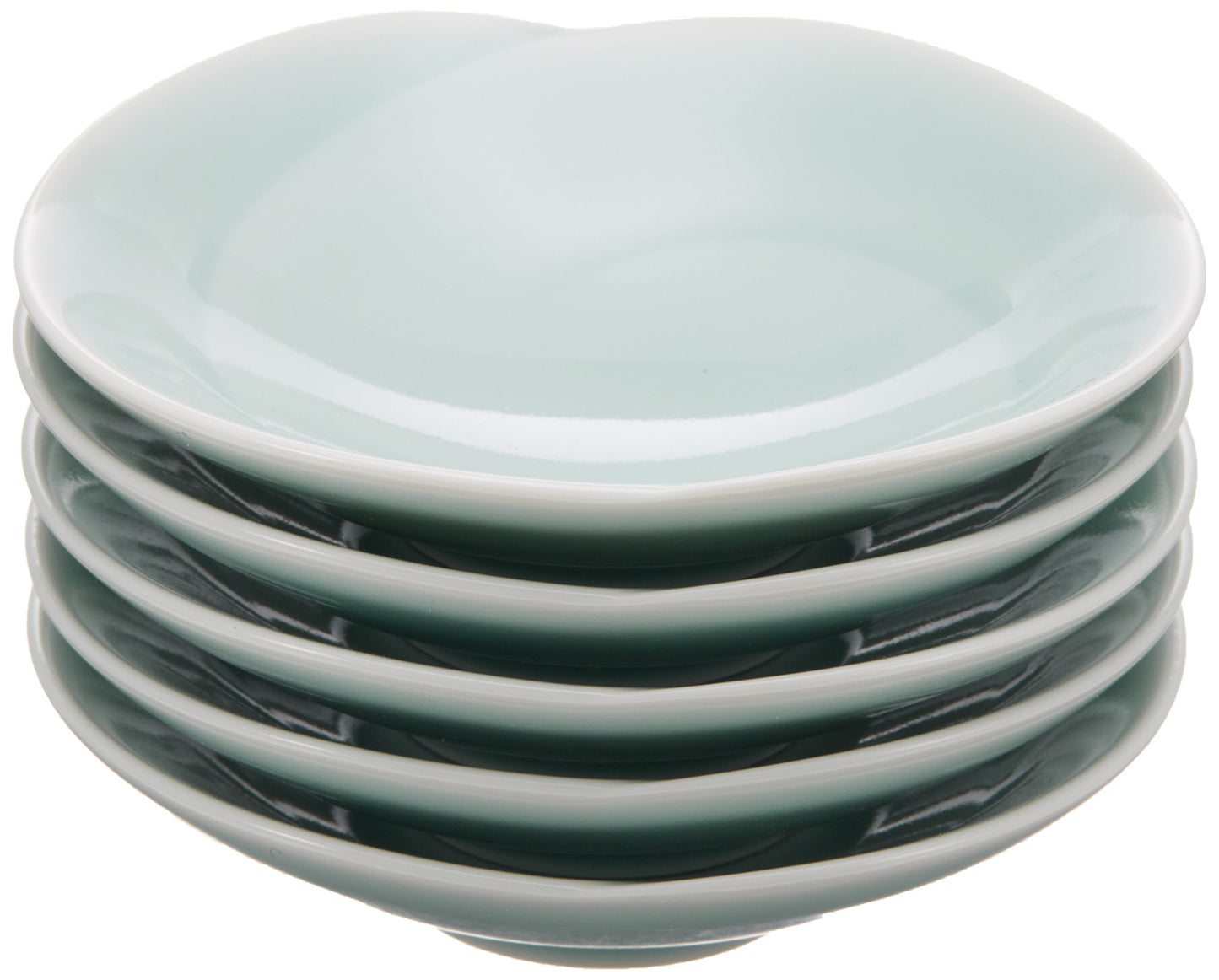 Hakusan Toki Hand Salt Shallow Bowl Assorted, Blue and White Glaze, Tomoe, Approx. 3.9 x 1.0 inches (10 x 2.5 cm), Hasami Ware, Made in Japan