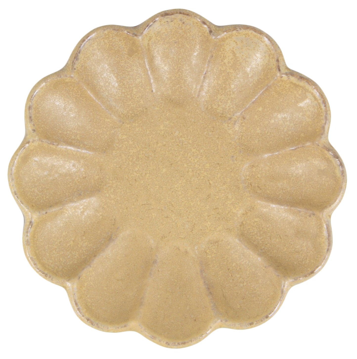 うつわ魯庵 Mino Ware 555-0016 Kaneko Komohei Linka Plate, Medium Plate, Tea, Kneeling Flowers, Diameter Approx. 6.7 inches (17 cm), Microwave and Dishwasher Safe, Made in Japan
