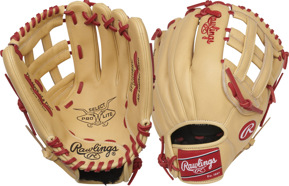 Rawlings | SELECT PRO LITE Youth Baseball Glove | Bryce Harper Model | Pro H-Web | 12" | Left Hand Throw