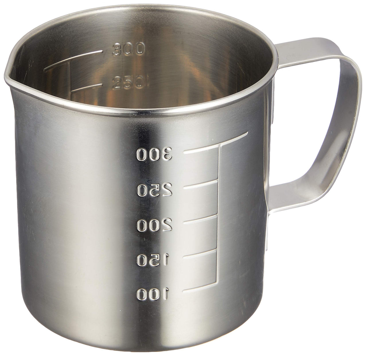 AG 18-8 Commercial Measuring Cup with Mouth 300cc Silver