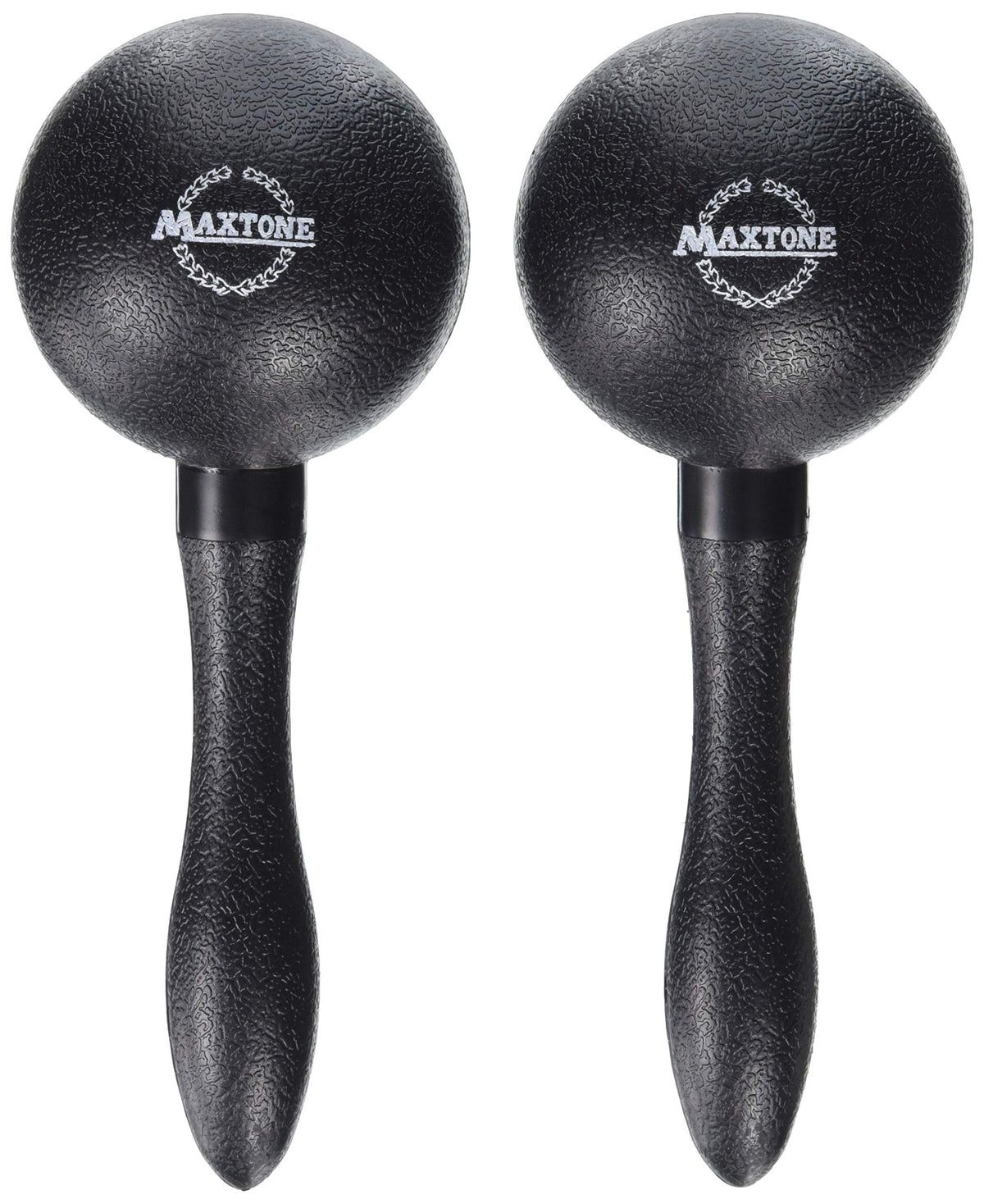 MAXTONE T-43S Maracas Plastic 1 Pair Diameter 2.3 inches (58 mm), Total Length 5.9 inches (150 mm), Black
