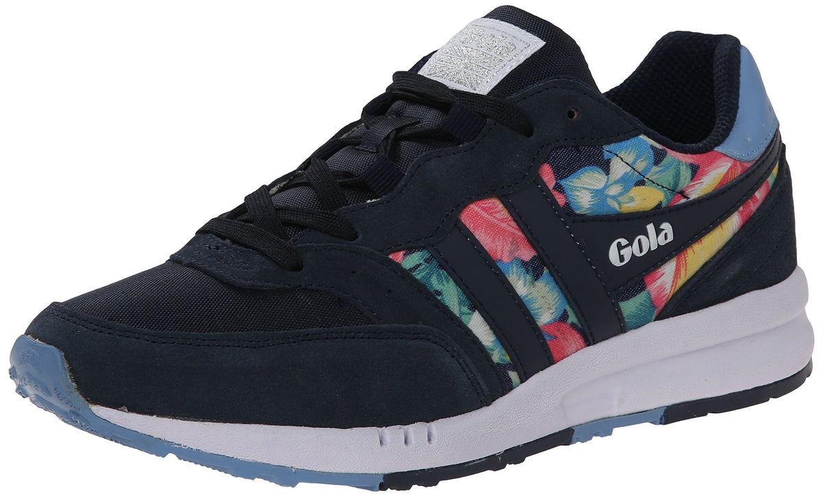 Gola Women's Samurai Hibiscus Fashion Sneaker, Navy/Pale Blue, 8 M US