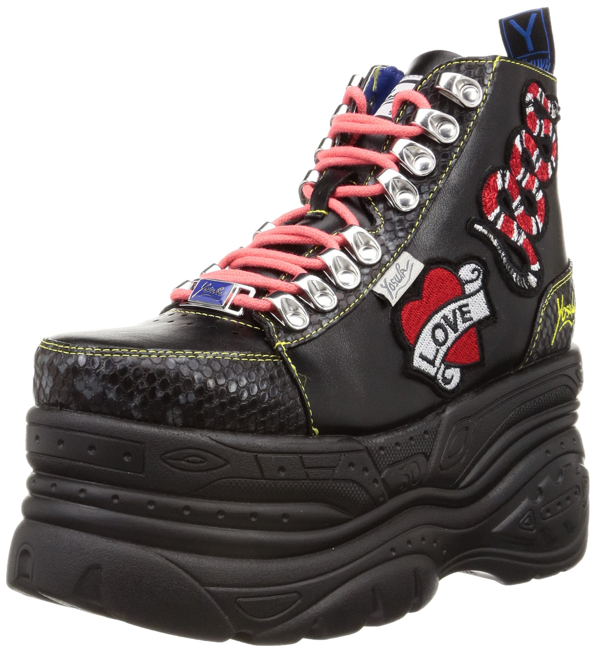 Yosuke 2601142 Women's Platform, black multi, 22.5 cm