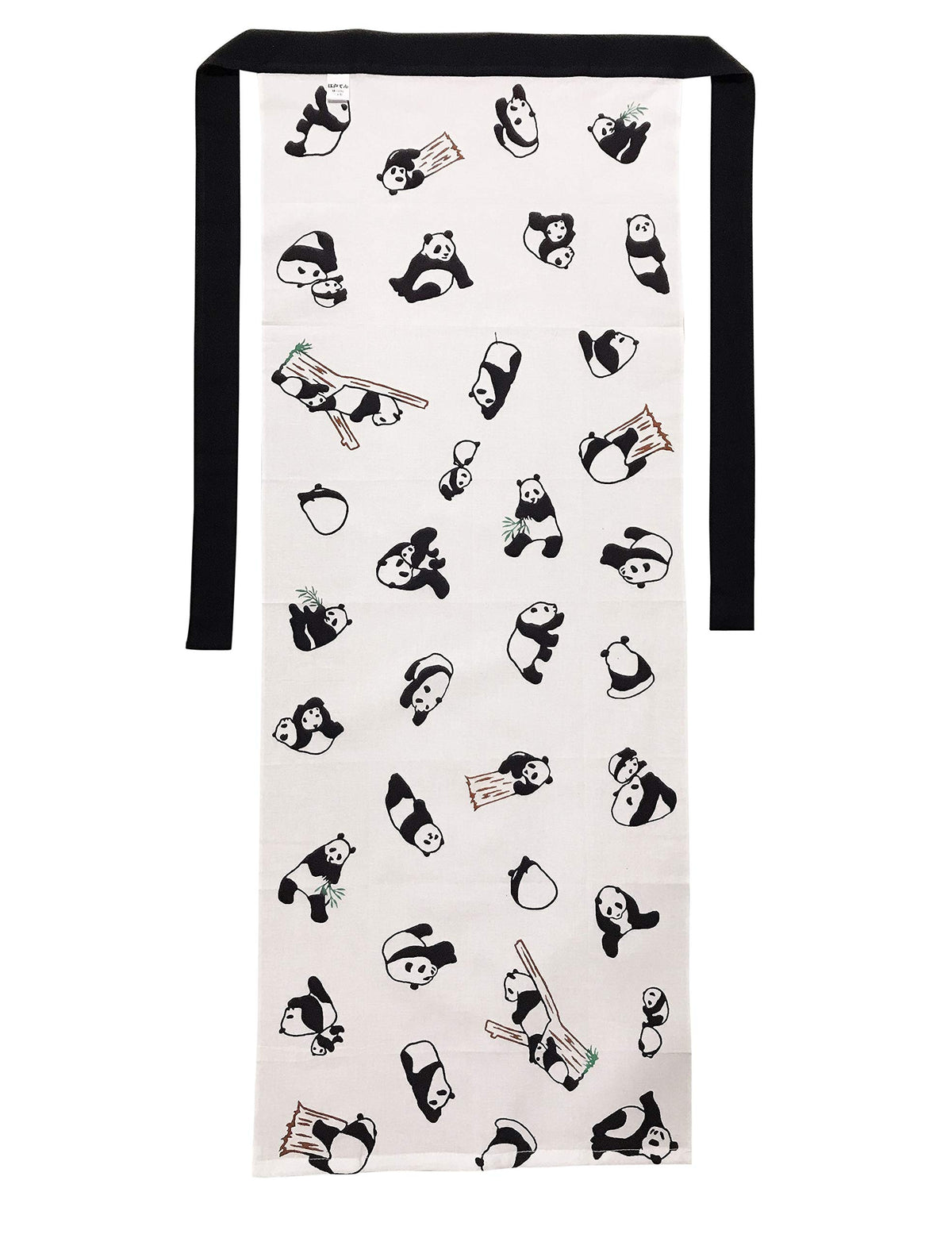 Edoten] Fundoshi made in Japan 100% Cotton loincloth comfortable underwear Giant panda（BlackBt）