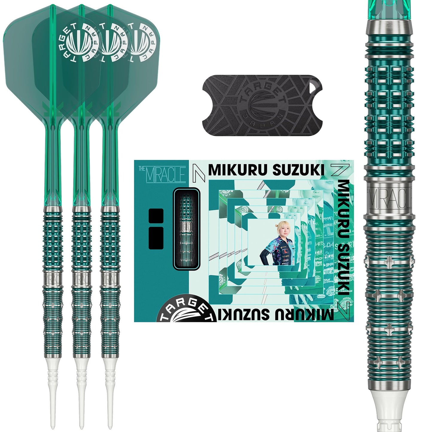 Target Japan The MIRACLE GEN7 Suzuki Future Player 95% Tungsten K-Flex 2BA Soft Tip Dart Set 21.5g 2BA SOFT TIP DARTS K-Flex No.6 Shape Flights and Shafts 2BA SOFT TIP DARTS