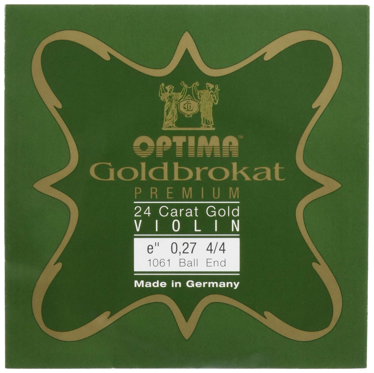 Gold Bro Cut Violin Strings 4/4 E 0.27 mm Ball Premium 24K Gold Plated