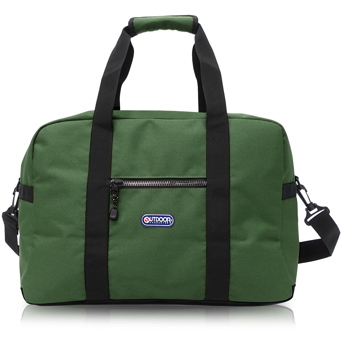 Outdoor Products Boston Bag, 2-Way, Large Capacity, 10.9 gal (40 L), Travel, Gym Bag, Luminous, Metal Style Zipper, green, F
