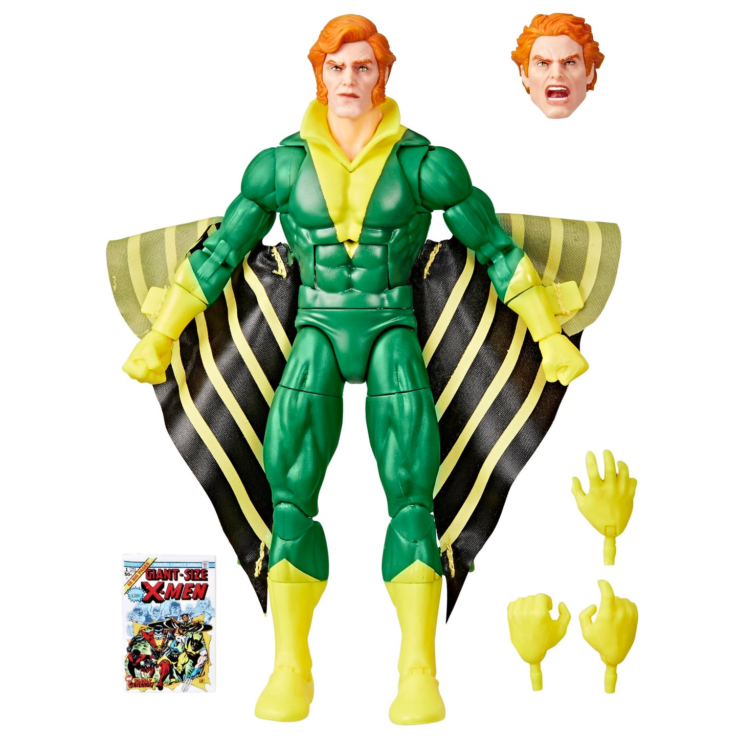 Marvel Legends Series Banshee, Giant-Size X-Men #1 (1975) Comics-Inspired Collectible 6-Inch Scale Action Figure with Character-Sized Comic Accessory