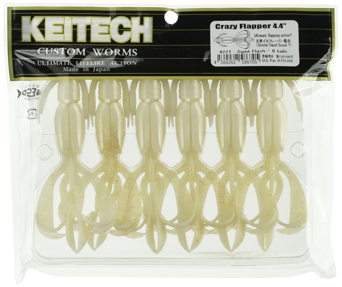 Keitech Crazy Flapper, 4.4 in, 422 Sight Flash