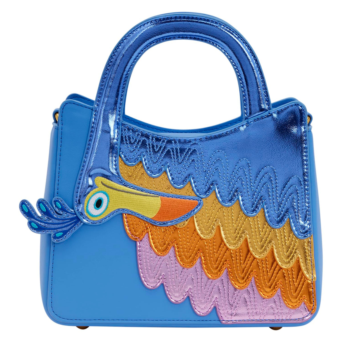 Loungefly Disney: Pixar - Up - Kevin - Colorful Embroidered Facial Crossbody Bag - Great for Kids & Adults - Collectible Bags
